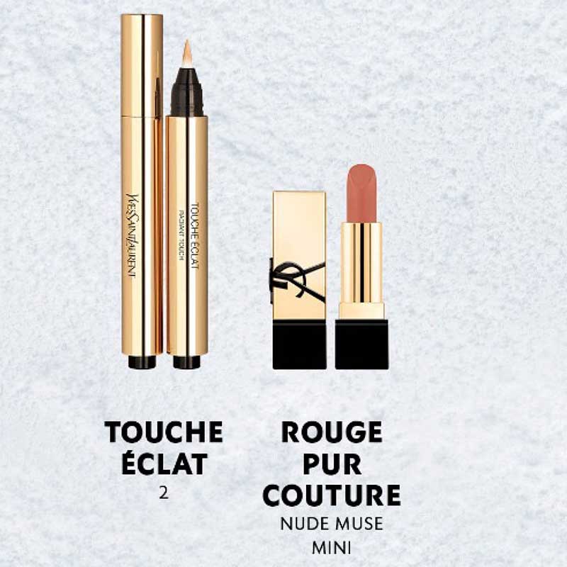 YSL BT TOUCHE ECLAT 2 + MINIRPC NM SET H24 - هدية مجمدوعة مكياج 