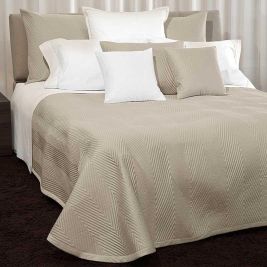 LETIZIA QUILTED COVERLET KHAKI 290 X 270 - أغطية لحافات