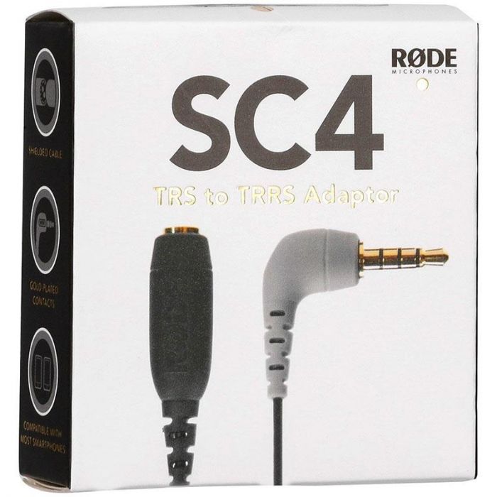 RODE SC4 3.5MM TRS FEMALE TO 3.5MM RIGHT-ANGLE TRRS MALE ADAPTER CABLE FOR SMARTPHONES - إكسسوارات الكاميرا | RODE - رود RODE SC4 3.5MM TRS FEMALE TO 3.5MM RIGHT-ANGLE TRRS MALE ADAPTER CABLE FOR SMARTPHONES - إكسسوارات الكاميرا | RODE - رود