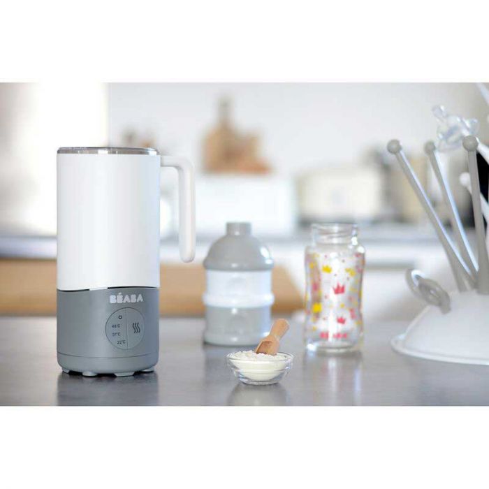 MILK PREP BEA0207 WHITE GREY - مريلة | BEABA - بيابا