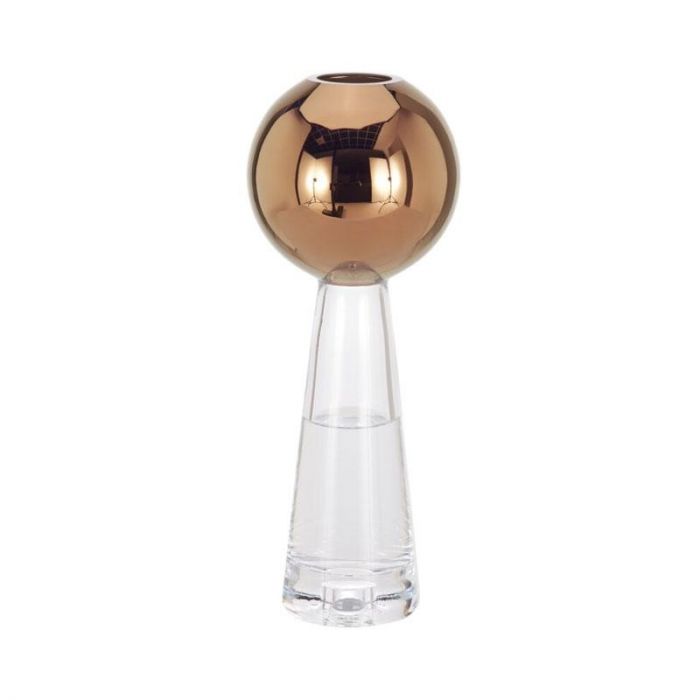 TANK VASE STEM CLEAR & COPPER - مزهرية | TOM DIXON - توم دكس