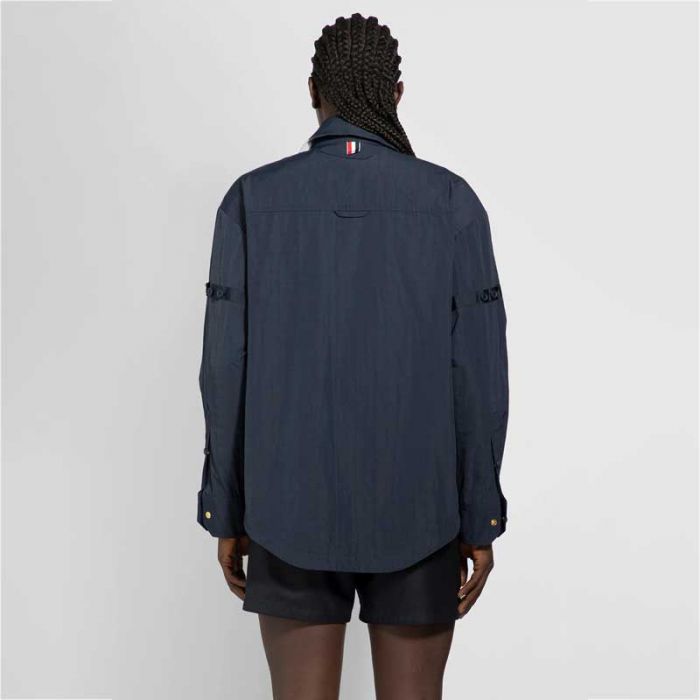 SNAP FRONT SHIRT JACKET - جاكيت غير رسمي | THOM BROWNE - توم براون SNAP FRONT SHIRT JACKET - جاكيت غير رسمي | THOM BROWNE - توم براون