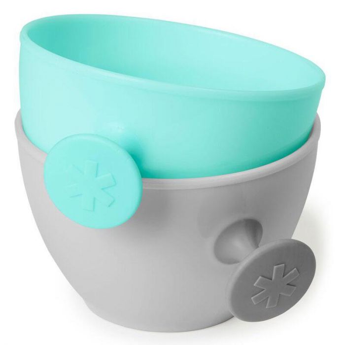 Easy Feed Mealtime Set Teal-Grey - إكسسوارات | SKIP HOP - سكيب هوب Easy Feed Mealtime Set Teal-Grey - إكسسوارات | SKIP HOP - سكيب هوب
