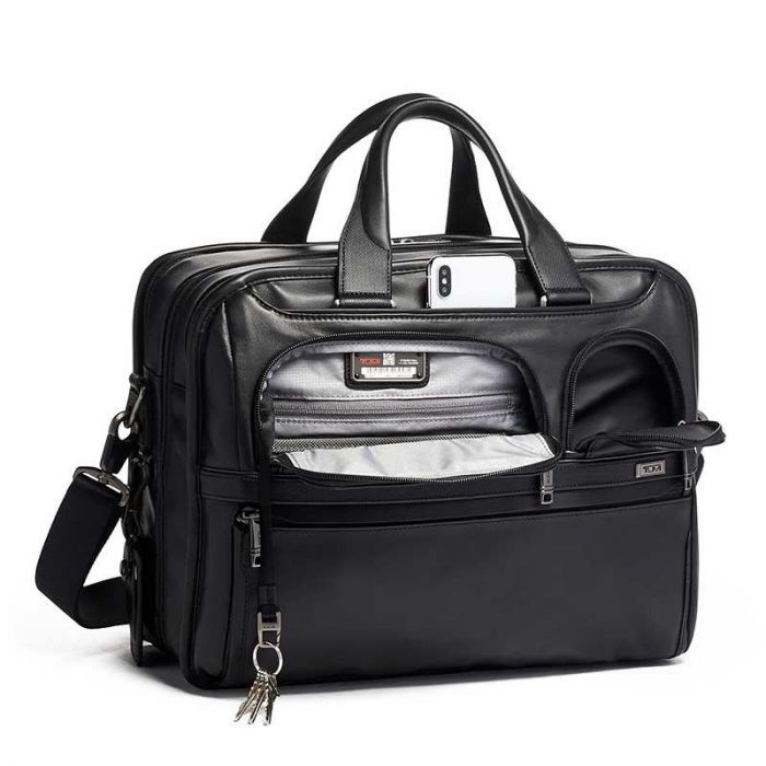 TUMI ALPHA EXP ORG LAPTOP BRIEF BLACK OS | TUMI - تومي TUMI ALPHA EXP ORG LAPTOP BRIEF BLACK OS | TUMI - تومي