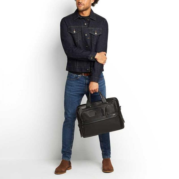 TUMI ALPHA EXP ORG LAPTOP BRIEF BLACK OS | TUMI - تومي TUMI ALPHA EXP ORG LAPTOP BRIEF BLACK OS | TUMI - تومي