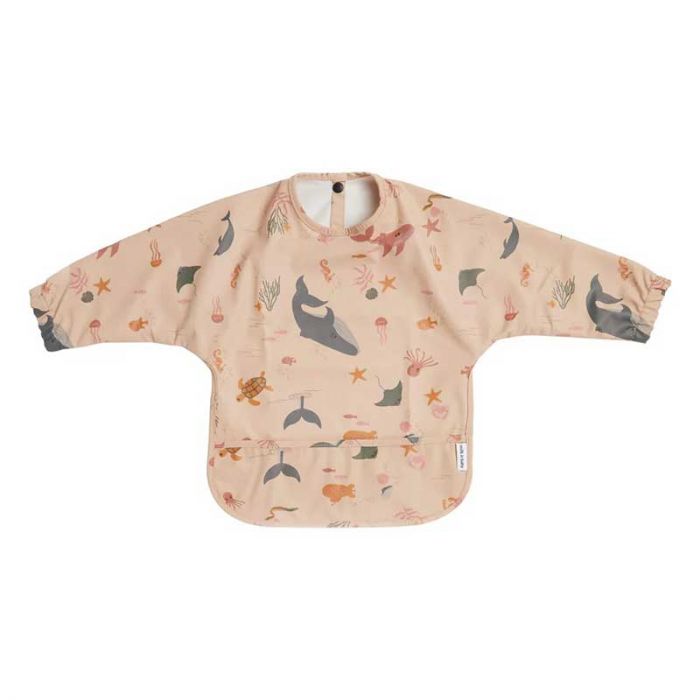 SLEEVED BIB OCEAN FRIENDS - مريلة | MILK IT BABY - ميلك إت بيبي
