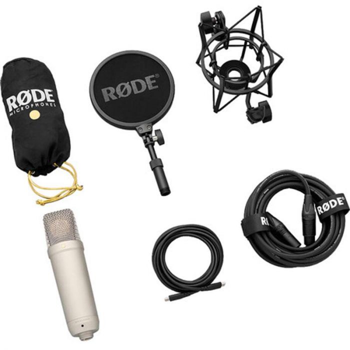 RODE NT1 5TH GENERATION LARGE-DIAPHRAGM CARDIOID CONDENSER XLR/USB MICROPHON - إكسسوارات الكاميرا | RODE - رود RODE NT1 5TH GENERATION LARGE-DIAPHRAGM CARDIOID CONDENSER XLR/USB MICROPHON - إكسسوارات الكاميرا | RODE - رود