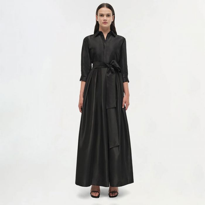 JULIP S S BELTED GOWN - فستان | SIMKHAI - سيمخاي JULIP S S BELTED GOWN - فستان | SIMKHAI - سيمخاي