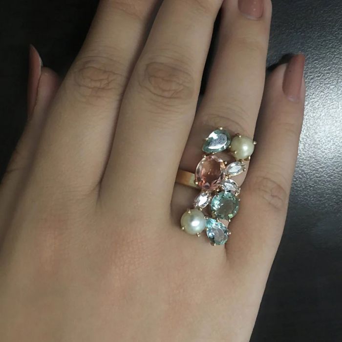 14K CANDY CABANA MULTIGEM RING - خواتم | ATELIER MON - أتيلير مون 14K CANDY CABANA MULTIGEM RING - خواتم | ATELIER MON - أتيلير مون