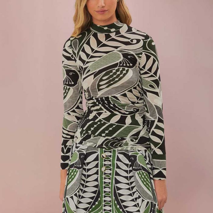 JERSEY BLOUSE - بلوزة LS | FARM RIO - فارم ريو JERSEY BLOUSE - بلوزة LS | FARM RIO - فارم ريو