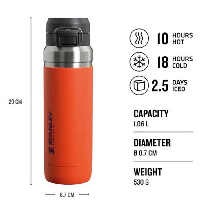 STANLEY GO 1064ML/36OZ QUICK FLIP BTL TIGERLY-10-09150-086 - زجاجة بغطاء سريع الفتح | STANLEY - ستانلي STANLEY GO 1064ML/36OZ QUICK FLIP BTL TIGERLY-10-09150-086 - زجاجة بغطاء سريع الفتح | STANLEY - ستانلي