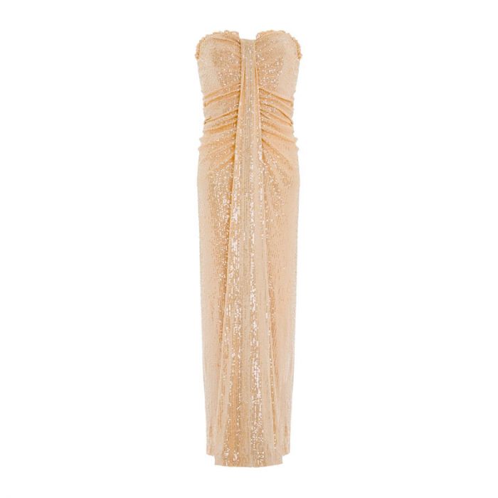 AMORA STRAPLESS ANKLE GOWN - فستان | NEEDLE & THREAD - نيدل & ثريد AMORA STRAPLESS ANKLE GOWN - فستان | NEEDLE & THREAD - نيدل & ثريد