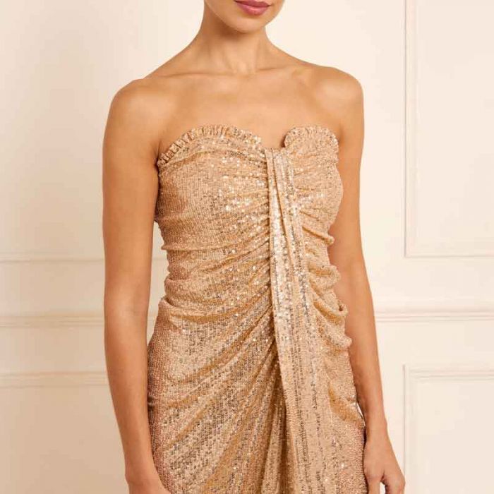 AMORA STRAPLESS ANKLE GOWN - فستان | NEEDLE & THREAD - نيدل & ثريد AMORA STRAPLESS ANKLE GOWN - فستان | NEEDLE & THREAD - نيدل & ثريد