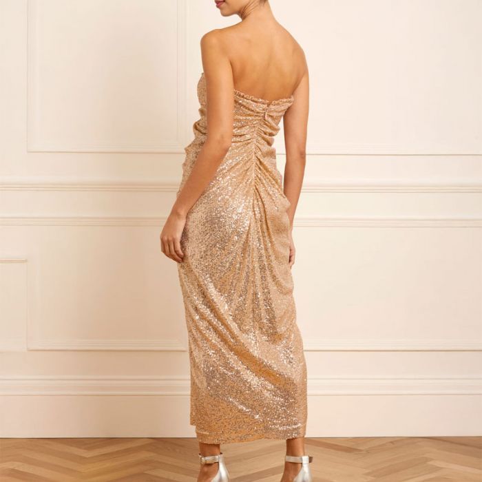 AMORA STRAPLESS ANKLE GOWN - فستان | NEEDLE & THREAD - نيدل & ثريد AMORA STRAPLESS ANKLE GOWN - فستان | NEEDLE & THREAD - نيدل & ثريد