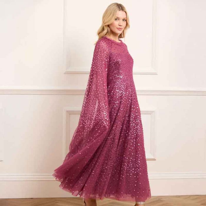 SCATTER DOT CAPE ANKLE GOWN - فستان | NEEDLE & THREAD - نيدل & ثريد SCATTER DOT CAPE ANKLE GOWN - فستان | NEEDLE & THREAD - نيدل & ثريد