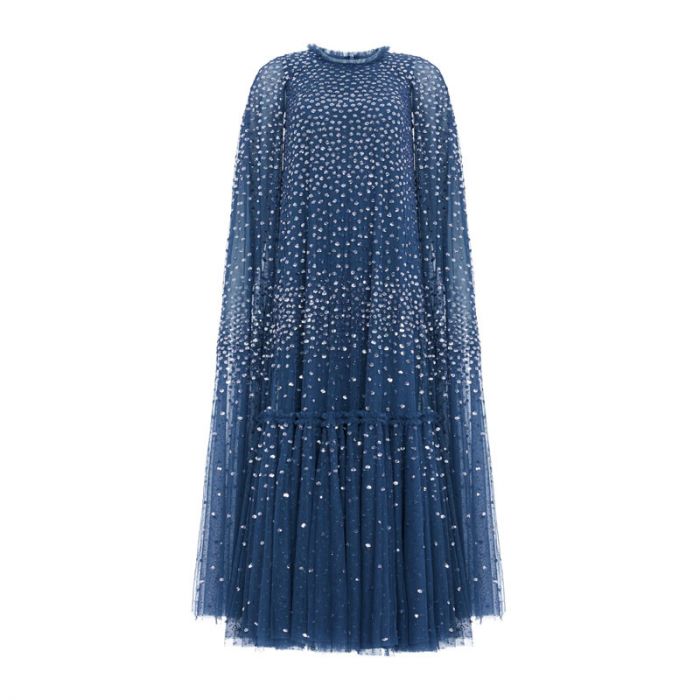 SCATTER DOT CAPE TIERED ANKLE GOWN - فستان | NEEDLE & THREAD - نيدل & ثريد SCATTER DOT CAPE TIERED ANKLE GOWN - فستان | NEEDLE & THREAD - نيدل & ثريد