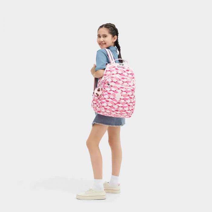 SEOUL LAP LARGE BACKPACK : KIPLING : PINK PALM : OS - شنطة ظهر | KIPLING - كيبلينج SEOUL LAP LARGE BACKPACK : KIPLING : PINK PALM : OS - شنطة ظهر | KIPLING - كيبلينج
