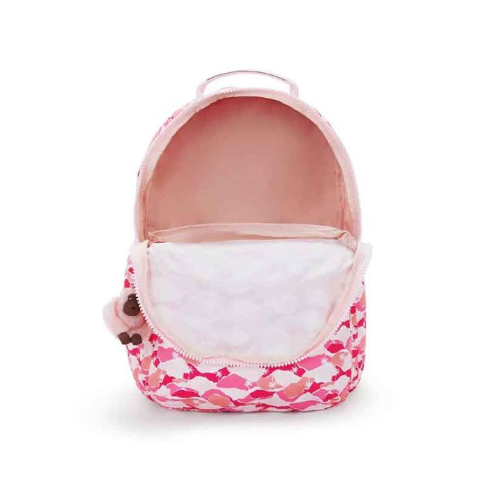 SEOUL LAP LARGE BACKPACK : KIPLING : PINK PALM : OS - شنطة ظهر | KIPLING - كيبلينج SEOUL LAP LARGE BACKPACK : KIPLING : PINK PALM : OS - شنطة ظهر | KIPLING - كيبلينج