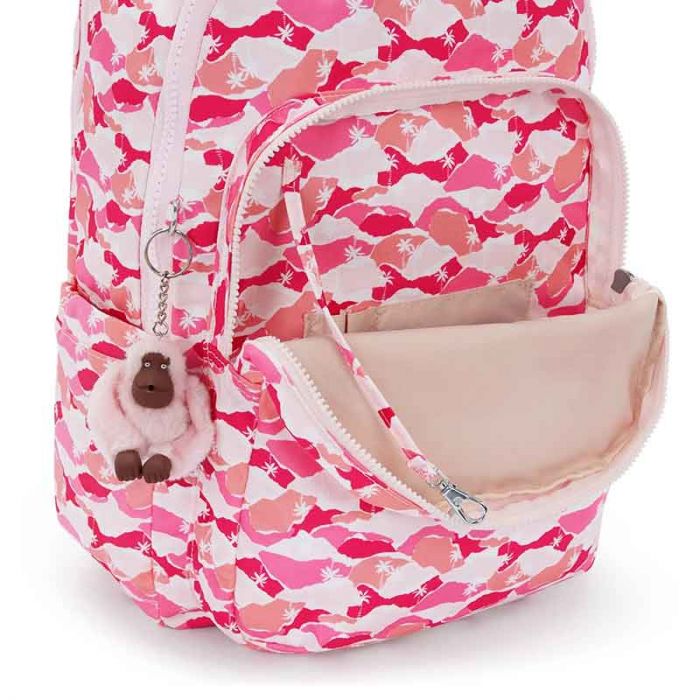 SEOUL LAP LARGE BACKPACK : KIPLING : PINK PALM : OS - شنطة ظهر | KIPLING - كيبلينج SEOUL LAP LARGE BACKPACK : KIPLING : PINK PALM : OS - شنطة ظهر | KIPLING - كيبلينج