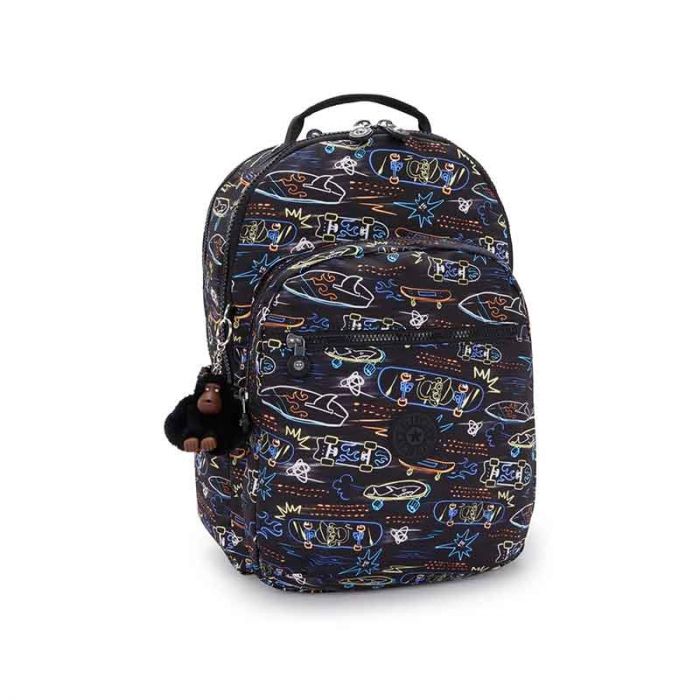 SEOUL LAP LARGE BACKPACK : KIPLING : NEON SKATE : OS - شنطة ظهر | KIPLING - كيبلينج SEOUL LAP LARGE BACKPACK : KIPLING : NEON SKATE : OS - شنطة ظهر | KIPLING - كيبلينج