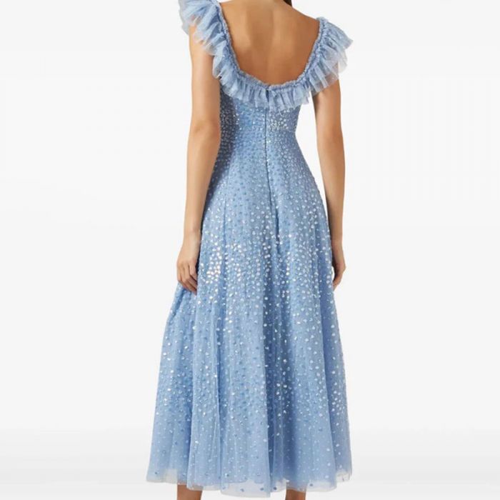 SCATTER DOT RUFFLE ANKLE GOWN - فستان | NEEDLE & THREAD - نيدل & ثريد SCATTER DOT RUFFLE ANKLE GOWN - فستان | NEEDLE & THREAD - نيدل & ثريد