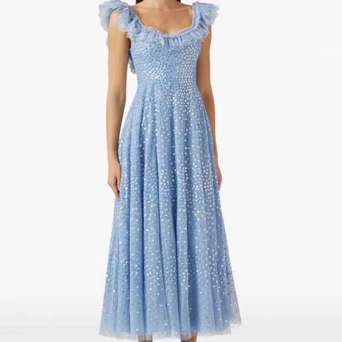 SCATTER DOT RUFFLE ANKLE GOWN - فستان | NEEDLE & THREAD - نيدل & ثريد SCATTER DOT RUFFLE ANKLE GOWN - فستان | NEEDLE & THREAD - نيدل & ثريد