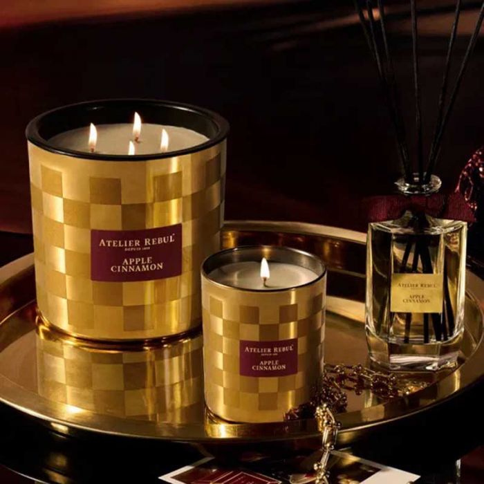 APPLE &CINAMMON CANDLE LIMITED EDITION NEW 210GR : ATELIER REBUL - مرطب الجو | ATELIER REBUL - اتيلي ريبول APPLE &CINAMMON CANDLE LIMITED EDITION NEW 210GR : ATELIER REBUL - مرطب الجو | ATELIER REBUL - اتيلي ريبول