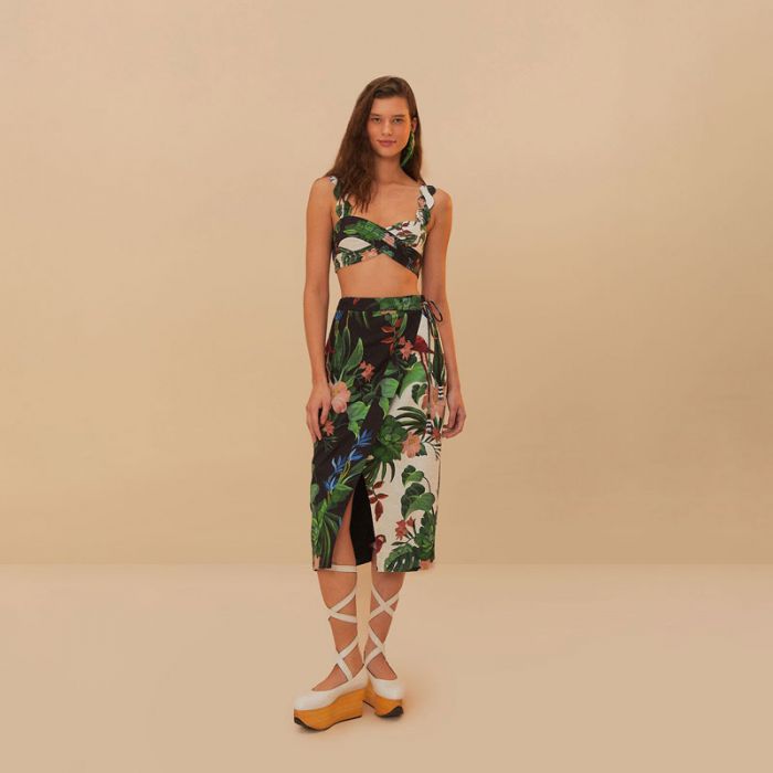 MIDI SKIRT - تنورة | FARM RIO - فارم ريو MIDI SKIRT - تنورة | FARM RIO - فارم ريو