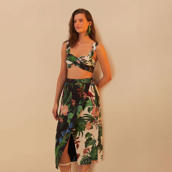 MIDI SKIRT - تنورة | FARM RIO - فارم ريو MIDI SKIRT - تنورة | FARM RIO - فارم ريو