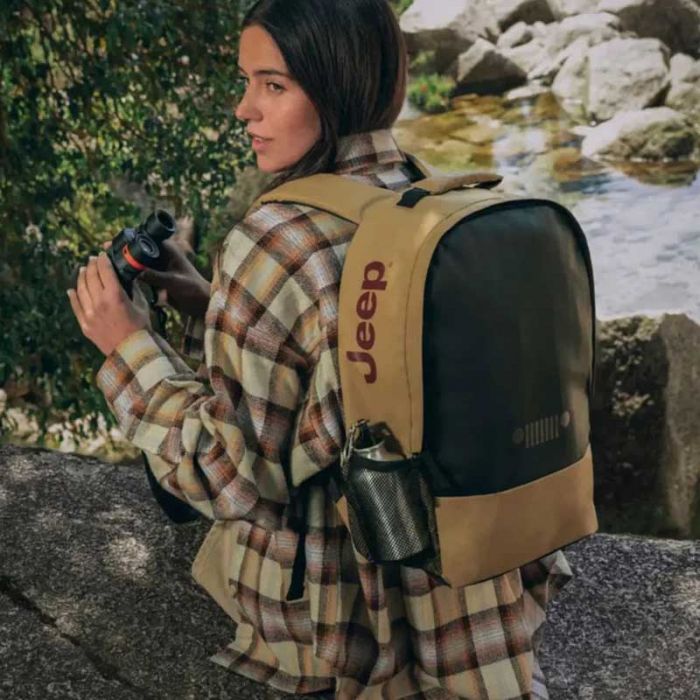 JEEP JS012C DUAL MATERIAL BACKPACK YELLOW-J03743600 05 - أمتعة السفر | JEEP - جييب JEEP JS012C DUAL MATERIAL BACKPACK YELLOW-J03743600 05 - أمتعة السفر | JEEP - جييب