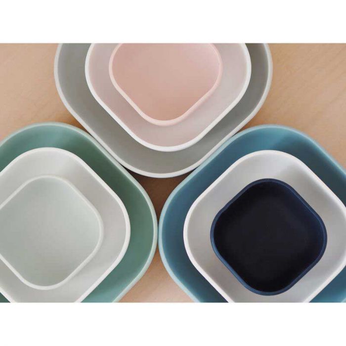 BEABA SILICONE 3 PIECE NESTING BOWL SET NIGHT BLUE COTTON BALTIC BLUE - إكسسوارات | BEABA - بيابا BEABA SILICONE 3 PIECE NESTING BOWL SET NIGHT BLUE COTTON BALTIC BLUE - إكسسوارات | BEABA - بيابا