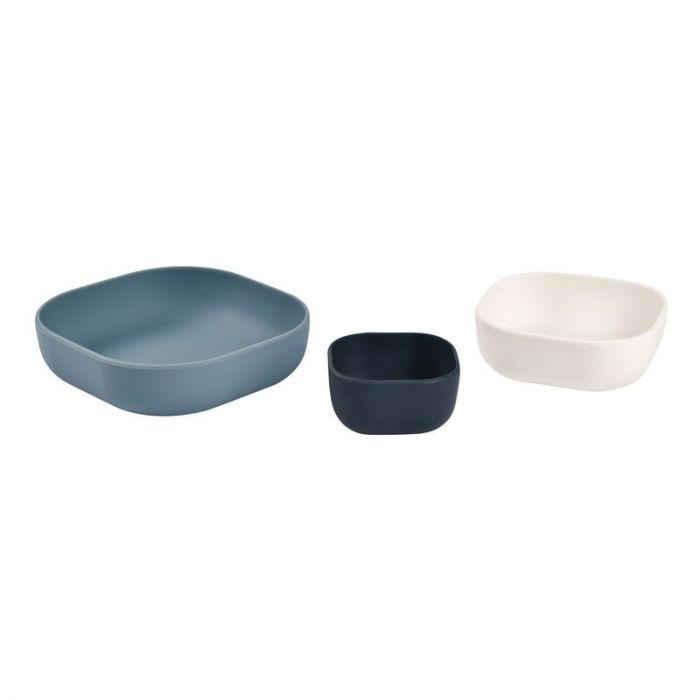 BEABA SILICONE 3 PIECE NESTING BOWL SET NIGHT BLUE COTTON BALTIC BLUE - إكسسوارات | BEABA - بيابا BEABA SILICONE 3 PIECE NESTING BOWL SET NIGHT BLUE COTTON BALTIC BLUE - إكسسوارات | BEABA - بيابا
