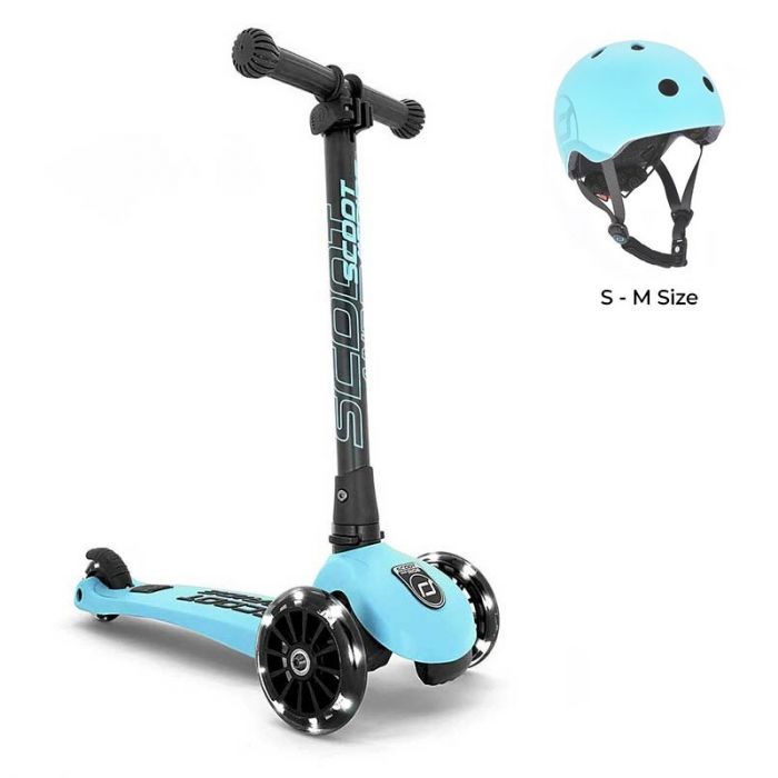 HWK 3 LED WITH HELMET S M BLUBERRY - إكسسوارات | SCOOT AND RIDE - سكوت اند رايد