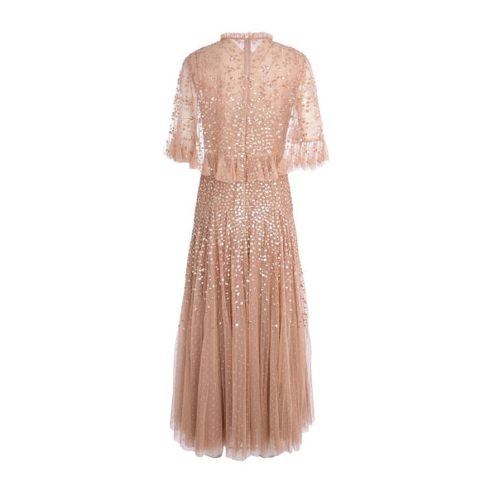 DAPPLED SEQUIN CAPE ANKLE GOWN - فستان | NEEDLE & THREAD - نيدل & ثريد DAPPLED SEQUIN CAPE ANKLE GOWN - فستان | NEEDLE & THREAD - نيدل & ثريد