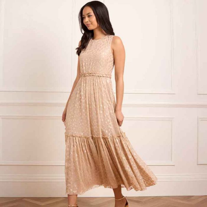 HARPER LUREX CAPE ANKLE GOWN - فستان | NEEDLE & THREAD - نيدل & ثريد HARPER LUREX CAPE ANKLE GOWN - فستان | NEEDLE & THREAD - نيدل & ثريد