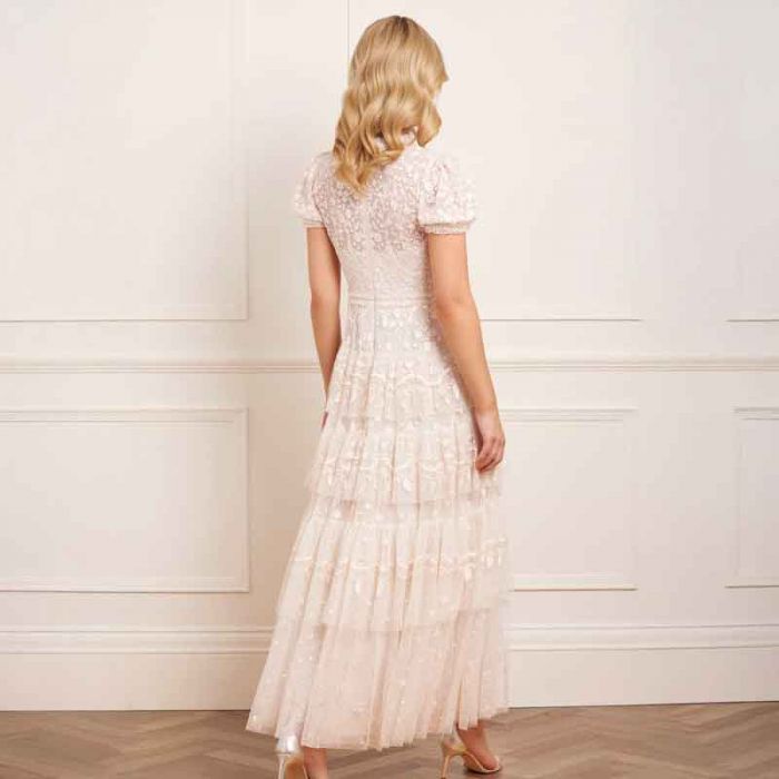 LAYERED LACE ANKLE GOWN - فستان | NEEDLE & THREAD - نيدل & ثريد LAYERED LACE ANKLE GOWN - فستان | NEEDLE & THREAD - نيدل & ثريد