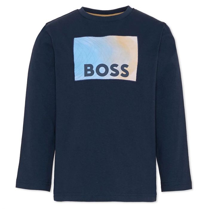 BOY LONG SLEEVE T-SHIRT - تي شيرت | BOSS - بوس