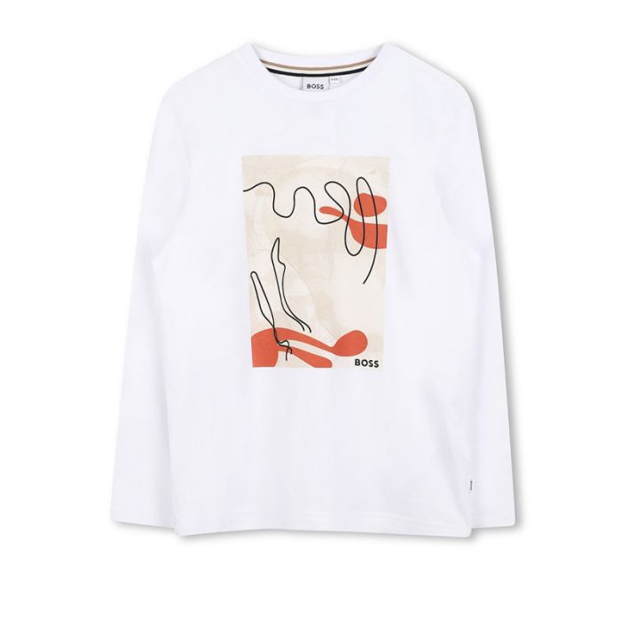 BOY LONG SLEEVE T-SHIRT - تي شيرت | BOSS - بوس