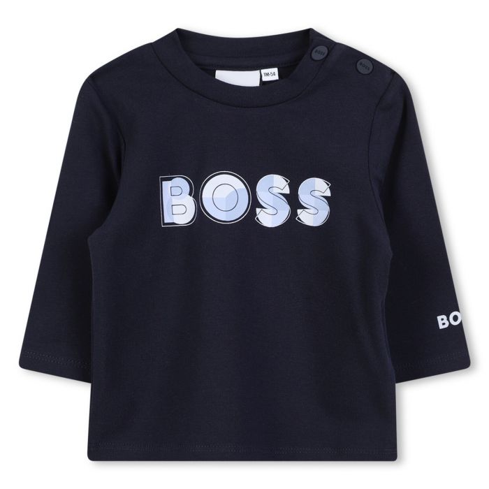 BABY BOY LONG SLEEVE T-SHIRT - تي شيرت | BOSS - بوس