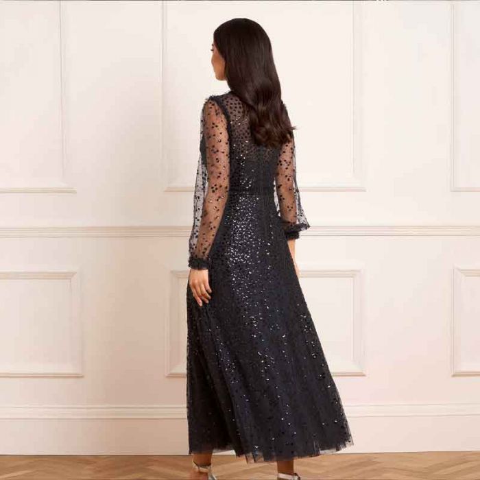 DAPPLED SEQUIN LS ANKLE GOWN - فستان | NEEDLE & THREAD - نيدل & ثريد DAPPLED SEQUIN LS ANKLE GOWN - فستان | NEEDLE & THREAD - نيدل & ثريد