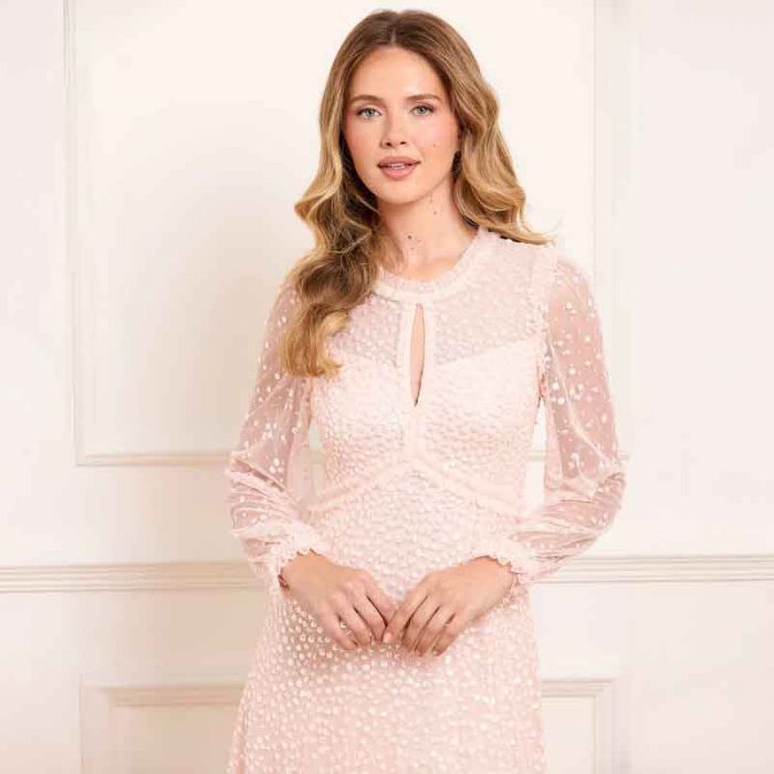 DAPPLED SEQUIN LS ANKLE GOWN - فستان | NEEDLE & THREAD - نيدل & ثريد DAPPLED SEQUIN LS ANKLE GOWN - فستان | NEEDLE & THREAD - نيدل & ثريد