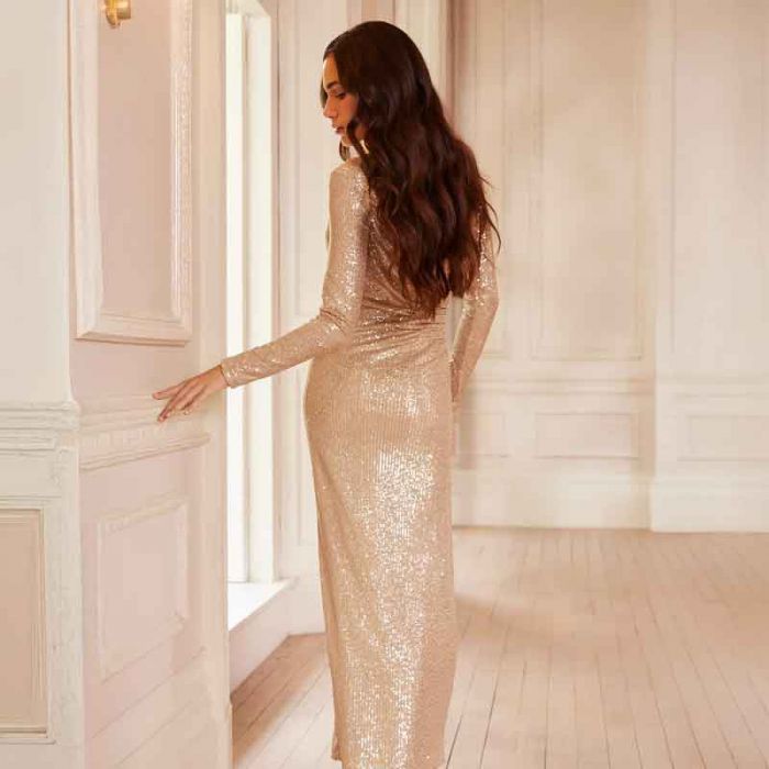 MALIA TURTLENECK ANKLE GOWN - فستان | NEEDLE & THREAD - نيدل & ثريد MALIA TURTLENECK ANKLE GOWN - فستان | NEEDLE & THREAD - نيدل & ثريد