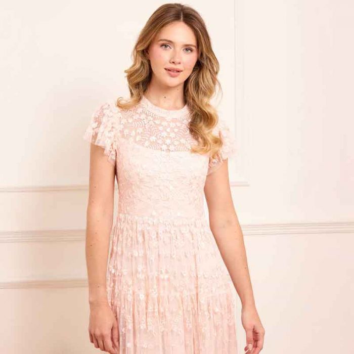 CLOVER SHORT SLEEVE ANKLE GOWN - فستان | NEEDLE & THREAD - نيدل & ثريد CLOVER SHORT SLEEVE ANKLE GOWN - فستان | NEEDLE & THREAD - نيدل & ثريد