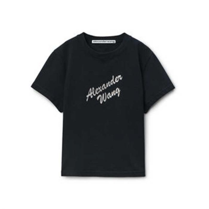 SHRUNKEN TEE W HOTFIX LOGO - تي شيرت | ALEXANDER WANG - الكسندر وانغ SHRUNKEN TEE W HOTFIX LOGO - تي شيرت | ALEXANDER WANG - الكسندر وانغ