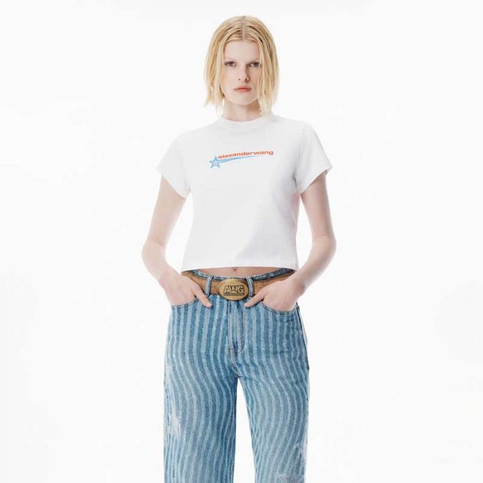 SHRUNKEN T-SHIRT - تي شيرت | ALEXANDER WANG - الكسندر وانغ SHRUNKEN T-SHIRT - تي شيرت | ALEXANDER WANG - الكسندر وانغ