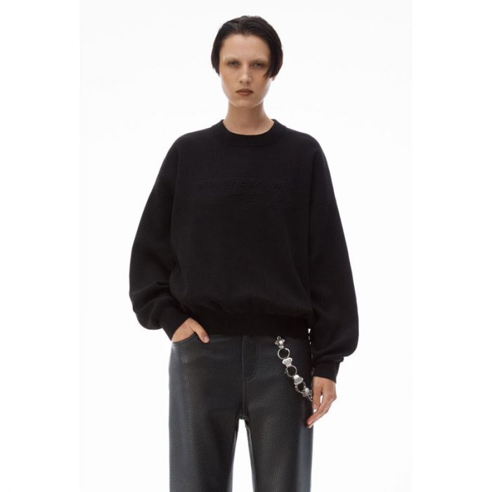 EMBOSSED PULLOVER - بلوفر | ALEXANDER WANG - الكسندر وانغ