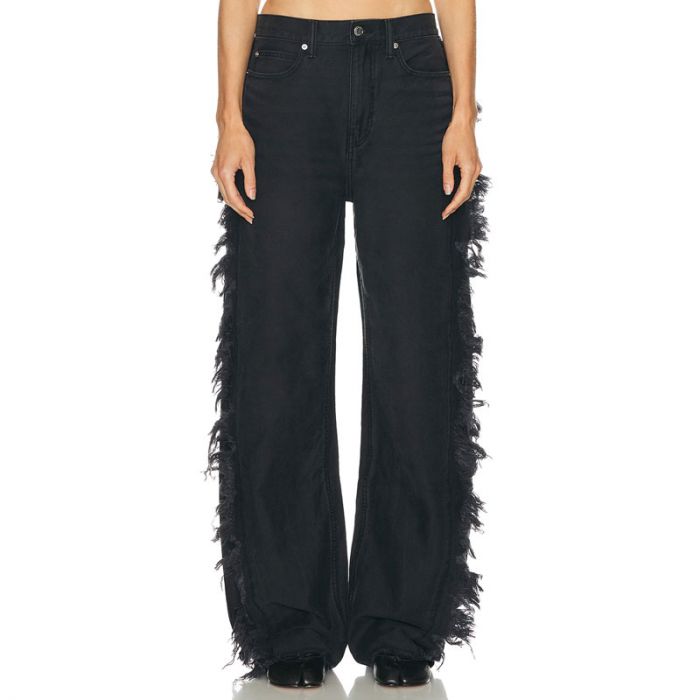 FLOAT JEAN UNEVEN SIDE SEAM FRAY - جينز | ALEXANDER WANG - الكسندر وانغ