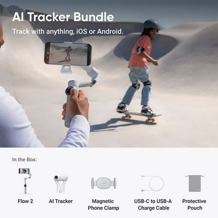 INSTA360 FLOW 2 AI TRACKER BUNDLE-STONE GY - ملحقات الكاميرا | INSTA 360 - أنستا۳٦۰ INSTA360 FLOW 2 AI TRACKER BUNDLE-STONE GY - ملحقات الكاميرا | INSTA 360 - أنستا۳٦۰