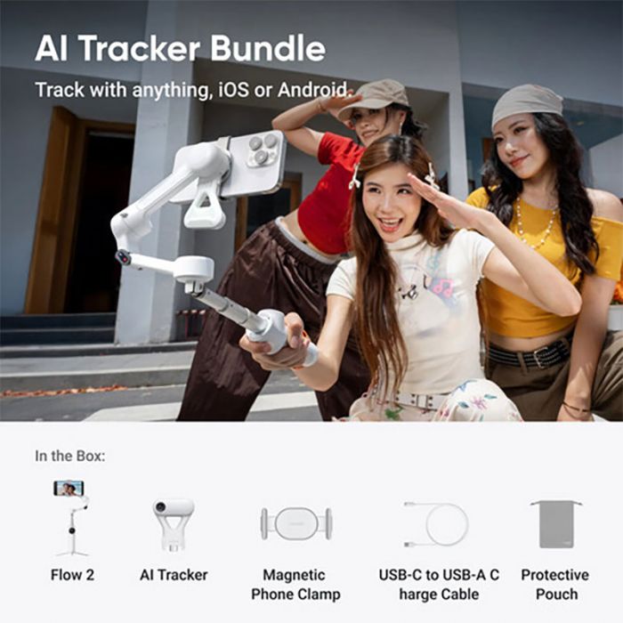 INSTA360 FLOW 2 AI TRACKER BUNDLE-SUMMIT WHT - ملحقات الكاميرا | INSTA 360 - أنستا۳٦۰ INSTA360 FLOW 2 AI TRACKER BUNDLE-SUMMIT WHT - ملحقات الكاميرا | INSTA 360 - أنستا۳٦۰