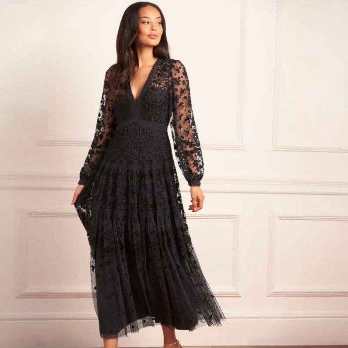 CELESTIA RIBBON ANKLE GOWN - فستان | NEEDLE & THREAD - نيدل & ثريد